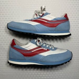 OSAGA KT-26 Men's 13 Rare 70s Revival Retro Sneaker Running Shoes Blue Red EXC.!